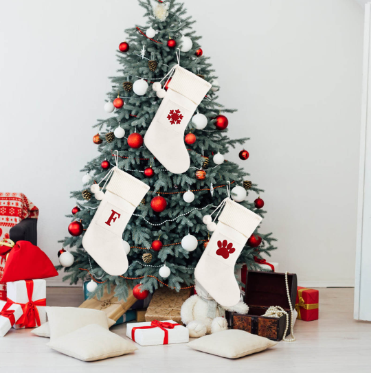 Knit Alphabet Xmas Tree Hanging Pendants Letters Stockings Christmas S