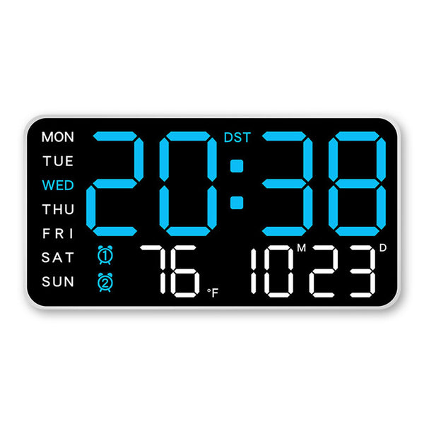 Large Digital Big Jumbo LED Wall Desk Clock Display With Temperature C