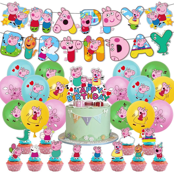 Peppa Pig Tableware Party Supplies Kids Birthday Decoration
