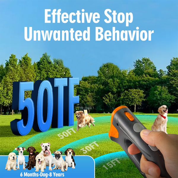 Ultrasonic Rechargeable LED Dog Behavior Adjuster Deterrent Training D