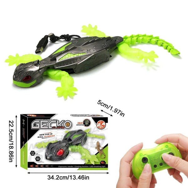 Wall Climbing Gecko Toy Rechargeable RC Robot for Kids, Drive on Walls