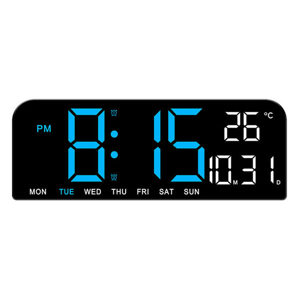 Large Digital Big Jumbo LED Wall Desk Clock Display With Temperature C