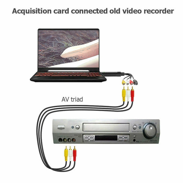 VHS S-Video VCD MP3 DVD Analog to Digital Long Play Capture Card USB 2