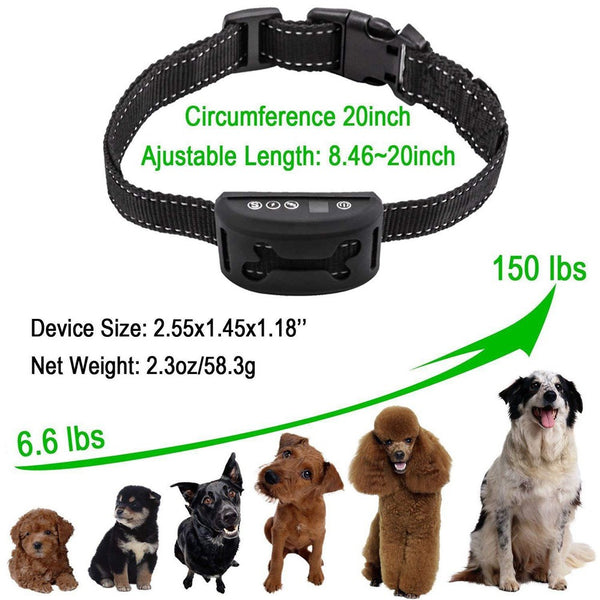 Dog barking Pet Rechargeabl barking collar vibrate barkcollar Auto Ant