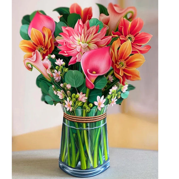 🎁Mother's Day Gift💐 3D Paper Pop Up Flower Bouquet Greeting Card