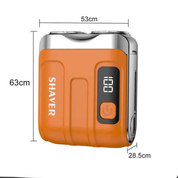 Portable Electric Beard Shaver Rechargeable Rotary Dual Head Razor Min