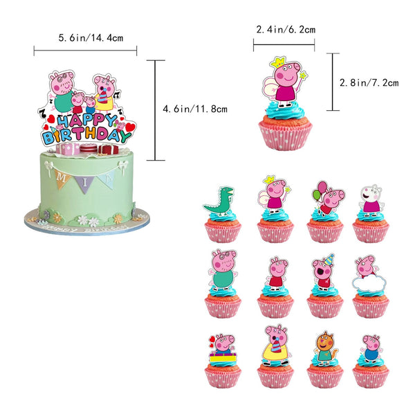 Peppa Pig Tableware Party Supplies Kids Birthday Decoration