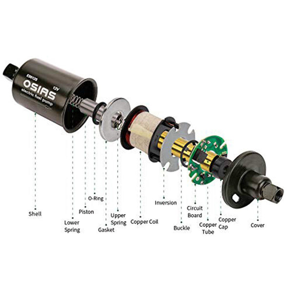 12V Universal Fuel Pump 5-9 PSI Inline Low Pressure 30 GPH Electric Ga