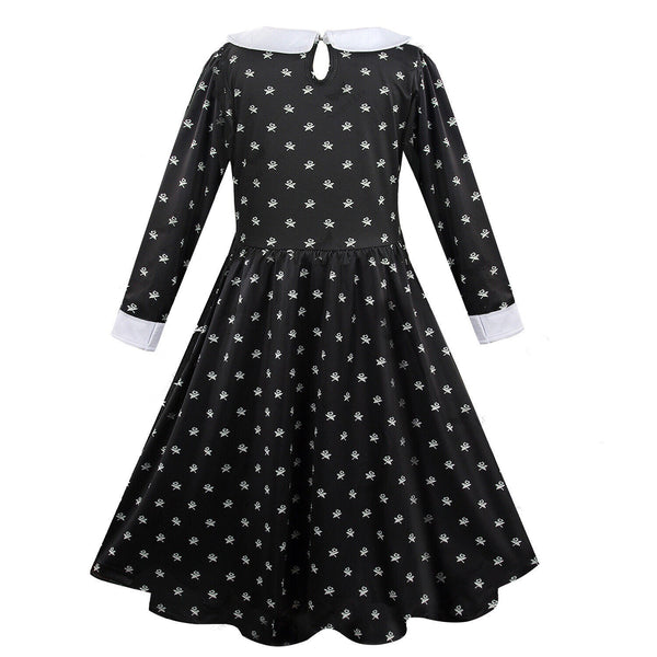 Book Week Girls Halloween Family Wednesday Dress Addams Costume Cospla