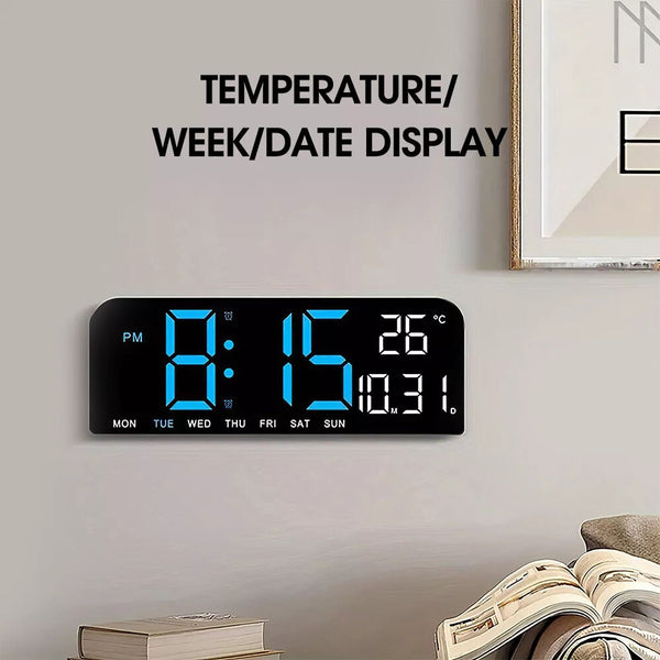 Large Digital Big Jumbo LED Wall Desk Clock Display With Temperature C