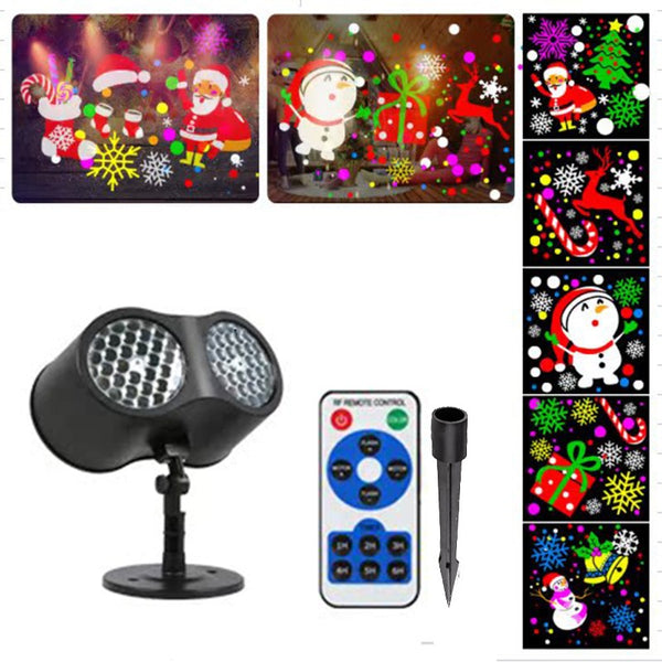Party Dual Head Christmas Moving Christmas Patterns Laser Lamp Project