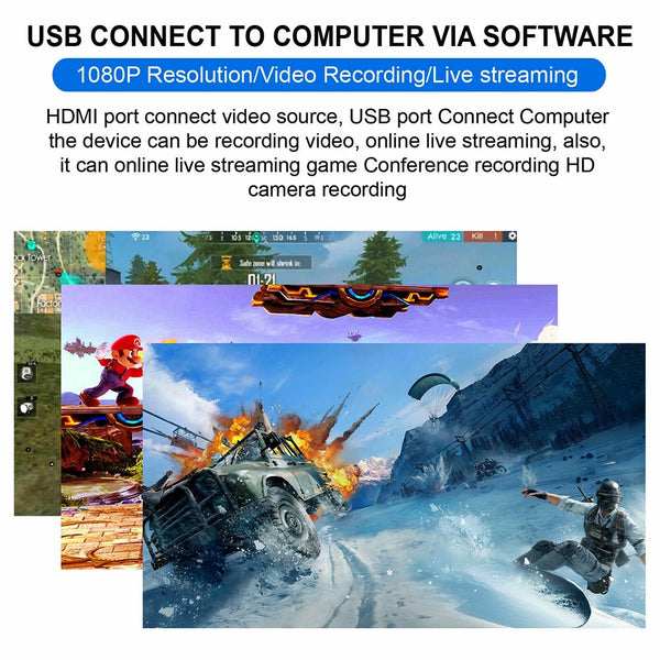 60fps Video Capture Card 4K 1080P HDMI to USB3.0 Streaming HD Recorder