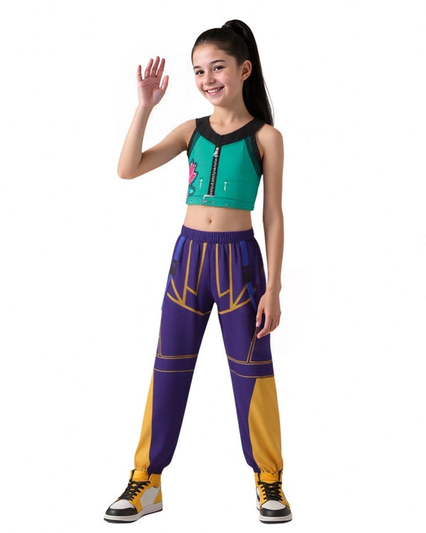 Kids Girls K-Pop Demon Hunters Rumi Mira Zoey Costume Cosplay Dress Bo