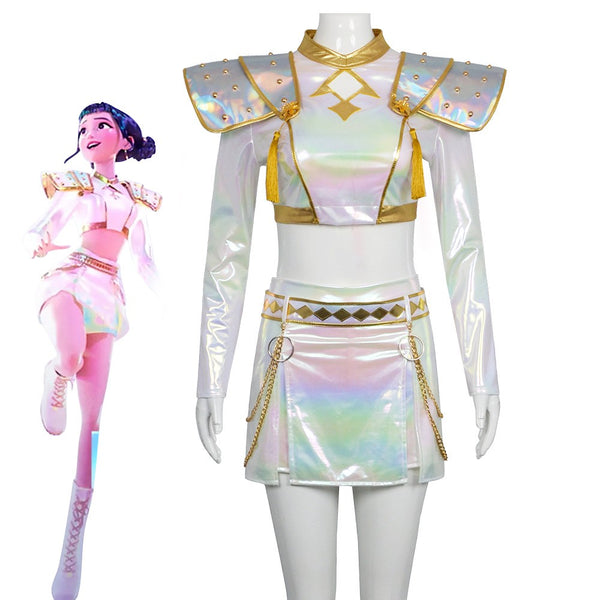 Kids Girls K-Pop Demon Hunters Rumi Mira Zoey Cosplay Wig Costume Fanc