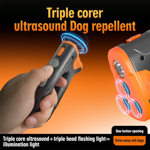Ultrasonic Rechargeable LED Dog Behavior Adjuster Deterrent Training D