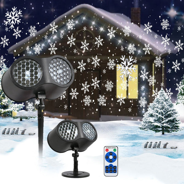 Party Dual Head Christmas Moving Christmas Patterns Laser Lamp Project