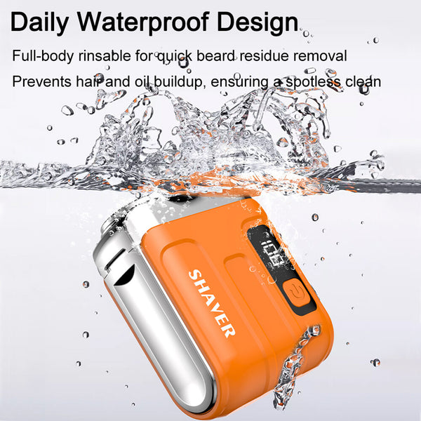 Portable Electric Beard Shaver Rechargeable Rotary Dual Head Razor Min