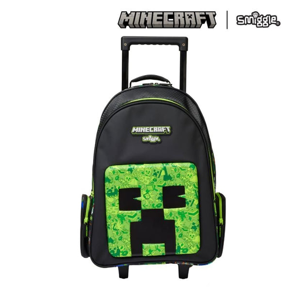 Minecraft Kids School Bag Set – Backpack, Trolley Bag, Lunch Bag, Lunch Box & Bottle