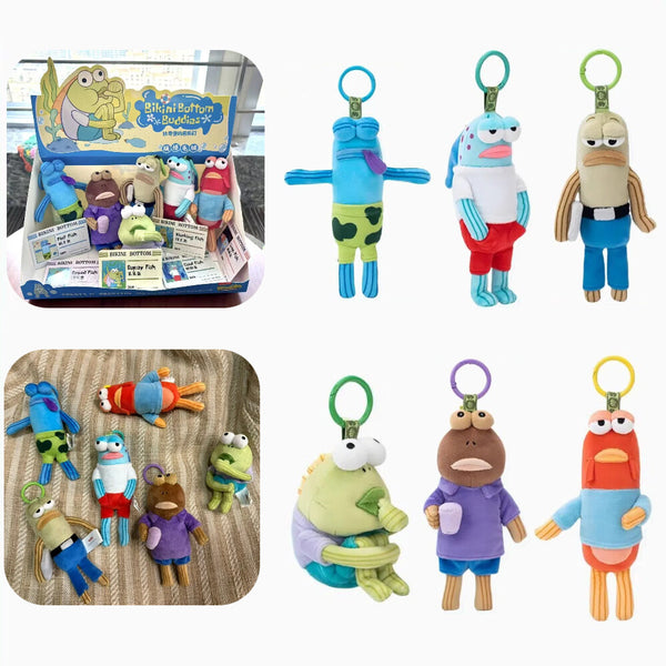 New POP MART Bikini Bottom Buddies Series Blind Box Plush Toy Pendant