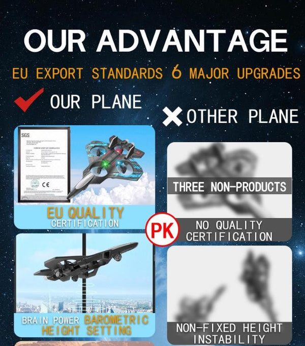 RC Quadcopter Remote Control Airplane Stunt Fighter Plane Toy