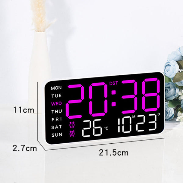 Large Digital Big Jumbo LED Wall Desk Clock Display With Temperature C