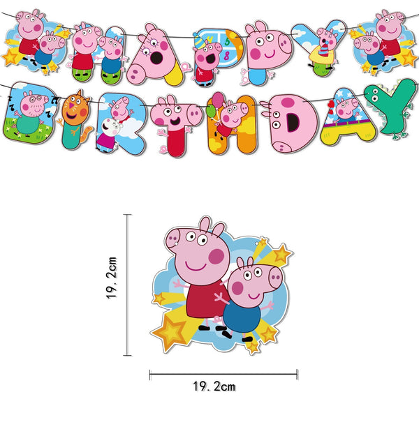 Peppa Pig Tableware Party Supplies Kids Birthday Decoration