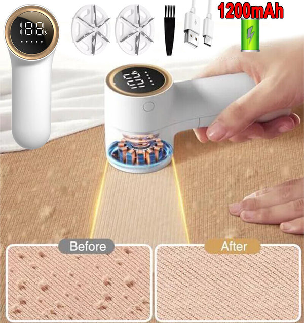 1200mAh Fuzz Lint Remover Fabric Clothes Fluff Cleaner Pilling Shaver
