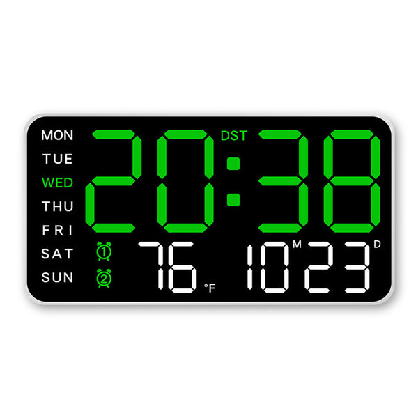 Large Digital Big Jumbo LED Wall Desk Clock Display With Temperature C