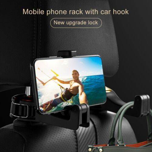 10PCS Car Headrest Hook Mobile Phone Holder 2 In 1 Seat Back Hanger St