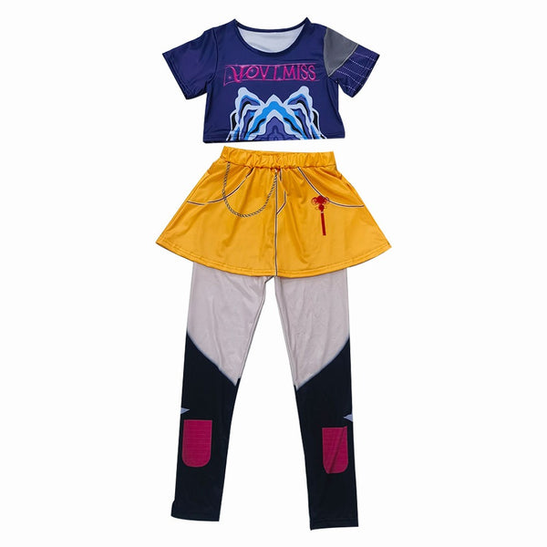 Kids Girls K-Pop Demon Hunters Rumi Mira Zoey Costume Cosplay Dress Bo