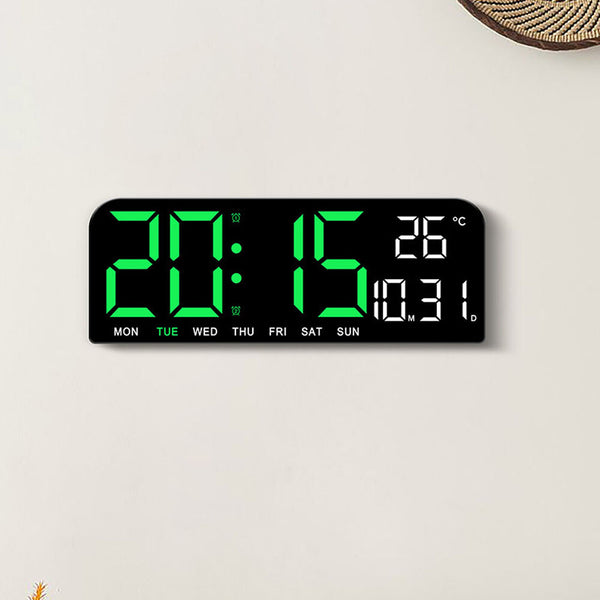 Large Digital Big Jumbo LED Wall Desk Clock Display With Temperature C
