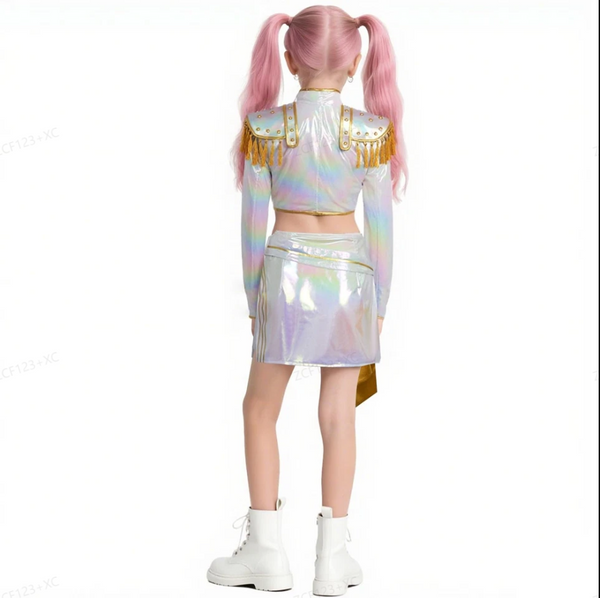 Kids Girls K-Pop Demon Hunters Rumi Mira Zoey Cosplay Wig Costume Fanc