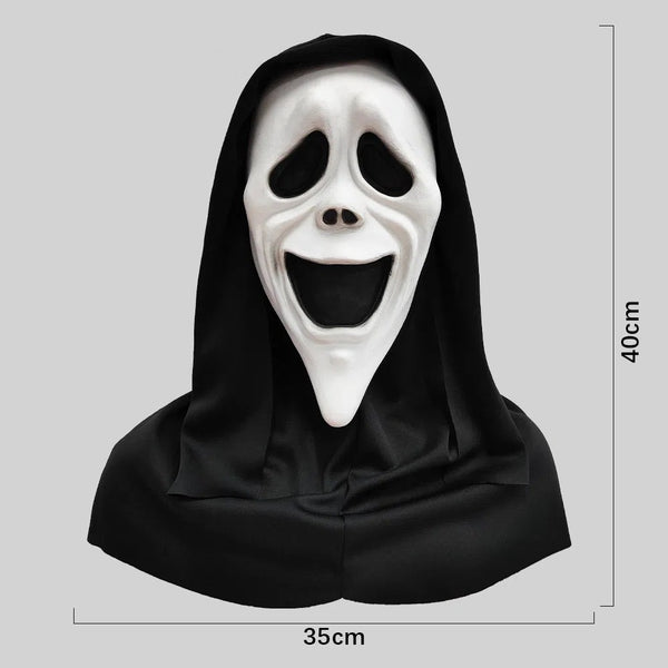 Scary Movie Ghost Smiley Face Scream Mask Halloween Cosplay Fun Horror