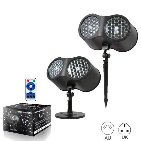 Party Dual Head Christmas Moving Christmas Patterns Laser Lamp Project