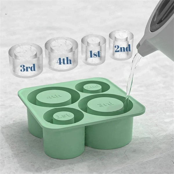 4 Grid Ice Cube Tray for Stanley-Cup Tumbler Cup Circle Shape Silicone