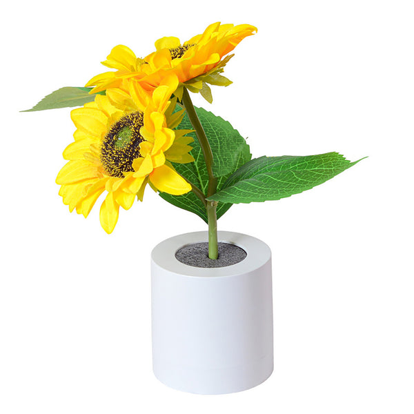 Sunflower Night Light LED Flowers Lamp Bedside Lights Rechargeable Dec