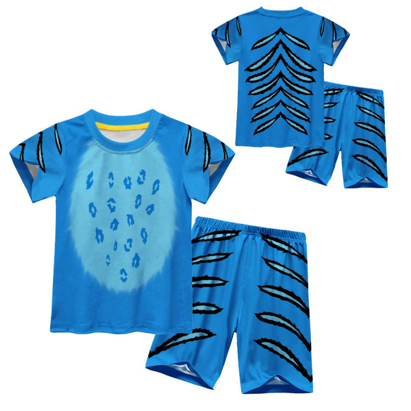 Kpop Demon Hunters Derpy Tiger Costume T-Shirt Pants Mask Outfit Fancy