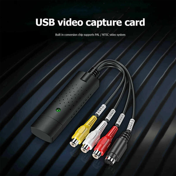 VHS S-Video VCD MP3 DVD Analog to Digital Long Play Capture Card USB 2