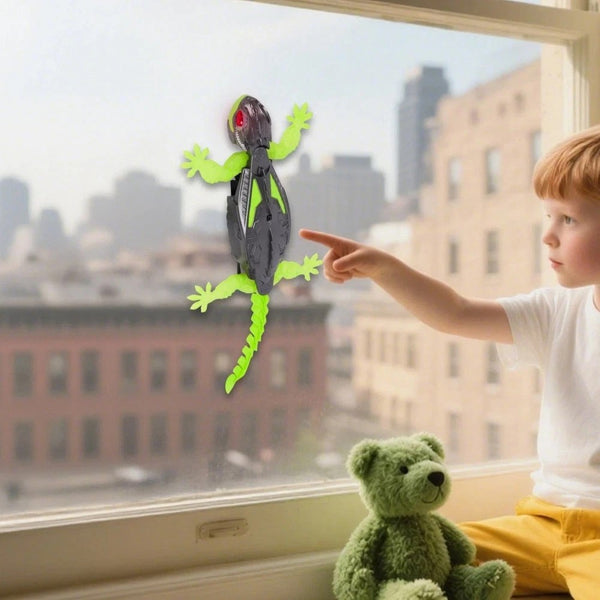 Wall Climbing Gecko Toy Rechargeable RC Robot for Kids, Drive on Walls