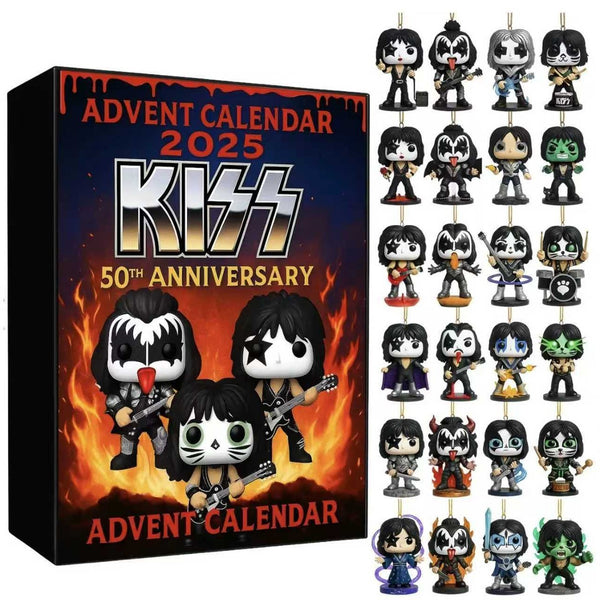 Figures Xmas Gifts Advent Calendar 24 Days Blind Box Metal Gods Rock L