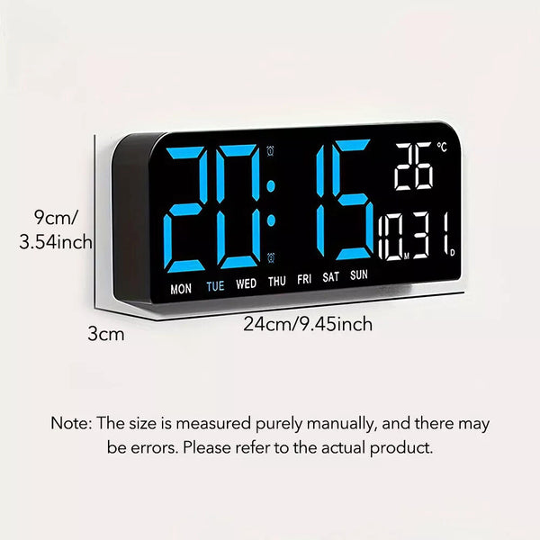 Large Digital Big Jumbo LED Wall Desk Clock Display With Temperature C