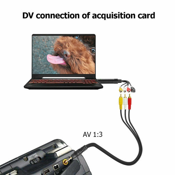 VHS S-Video VCD MP3 DVD Analog to Digital Long Play Capture Card USB 2
