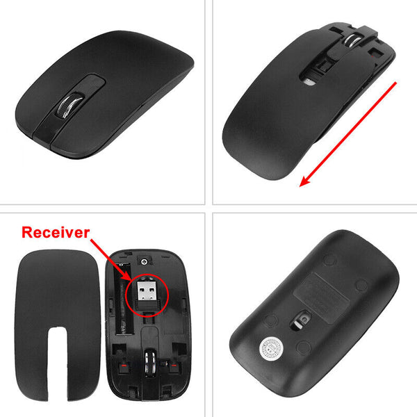 Slim Wireless Keyboard and Mouse Combo USB Set For PC Laptop Desketop Tablet - Lets Party