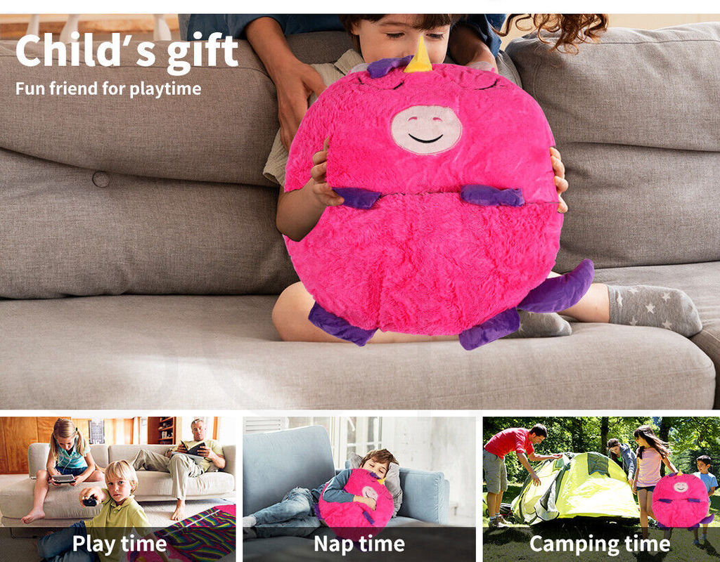 Sleeping Bag Children's Pillow Stuffed Toy 135180cm Kids Camp Blanket