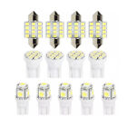 13pcs T10 LED 12V Light Car Bright White Festoon Globe Bulb Interior Kit 31MM AU