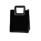 10PCS Black PVC Gift Bags with Round and Square Handles Jelly Handbag Set AU