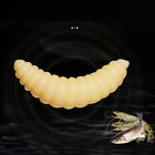 50/100pc Soft Rubber Maggot Grub Gent Fishing Bait Maggots Lure Fish Baits Lures