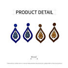 Vintage Wooden Drop Earrings Long Style Boho Chic Jewelry for Women Gift Idea