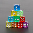 12 Playing Dice 6 Sided Gaming Fun Toy Bulk Board Game Transparent Mixcolor Hobb