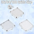 Acrylic Magnetic Seashell Display Box, 36/64/100Grids Seashell Display Organizer